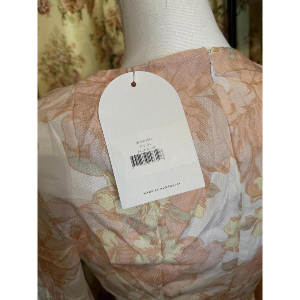 NWT! Rumer Isola Mini Floral Long Sleeve Wrap Dress XS - Picture 5 of 6